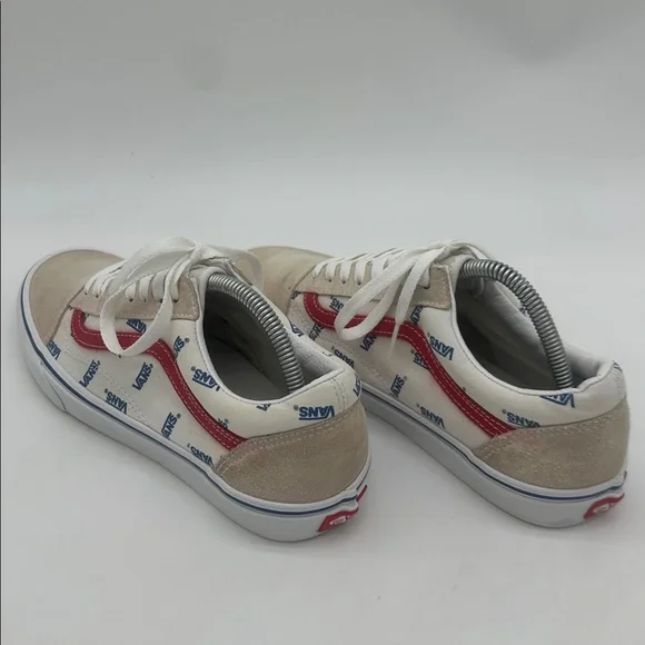 Vans Unisex Old Skool Cream White Low Top Sneakers Men Size 9.5 Womens Size 11.0 - Picture 9 of 14